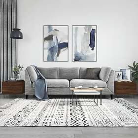 vidaXL Soffbord 2 st brun ek 50x50x40 cm konstruerat trä 829395