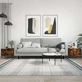 vidaXL Soffbord 2 st rökfärgad ek 50x50x40 cm konstruerat trä 829439