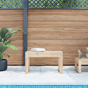 vidaXL Trädgårdsbench 80x38x45 cm massiv furu 825086
