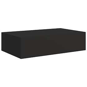 vidaXL Wall Mounted Drawer Black 40x23.5x10 cm MDF 330243
