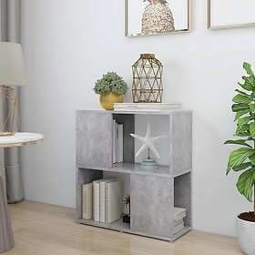 vidaXL Bokhylla betonggrå 60x24x63 cm konstruerat trä 809066