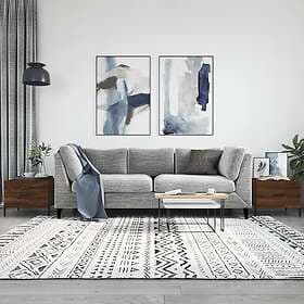 vidaXL Soffbord 2 st brun ek 50x50x40 cm konstruerat trä 829427