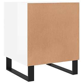 vidaXL Nightstand White High Gloss 40x40x50cm Constructed Wood 827616