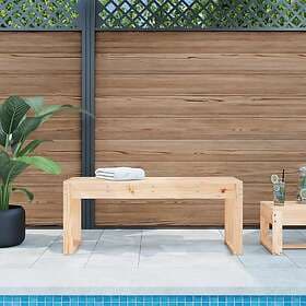 vidaXL Trädgårdsbench 110x38x45 cm massiv furu 825093