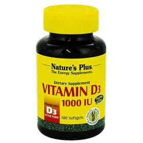 Nature's Plus Vitamin D3 1000IU 180 Capsules