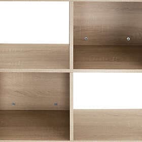 TecTake Hylla Hastings 75x31x170.5cm Industriellt lätt trä, ek Sonoma