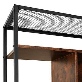 TecTake Hylla Hastings 75x31x170.5cm Industriellt mörkt trä
