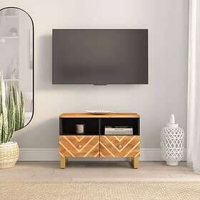 vidaXL TV Stand brun och svart 105x33.5x46 cm massivt mangoträ 356784