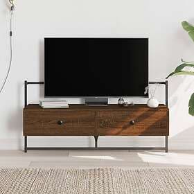 vidaXL Väggmonterad TV Stand brun ek 100.5x30x51 cm konstruerat trä 833462
