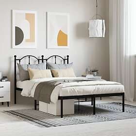 vidaXL Bed Frame med huvudgavel metall svart 120x190 cm 353436