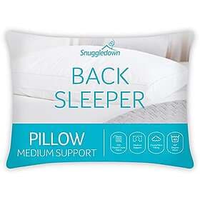 Snuggledown Back Sleeper Pillow 1 Pack Medium Support Pillow for Neck and Should