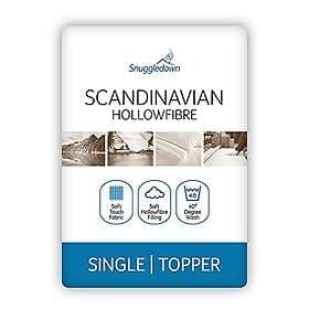 Snuggledown Classic Hollowfibre Mattress Topper Bed,White,Single
