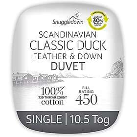 Snuggledown Duck Feather & Down Single Duvet 10.5 Tog All Year Round Premium Qui