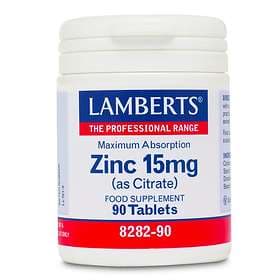 Lamberts Zinc 15mg (as Citrate) 90 Tablets