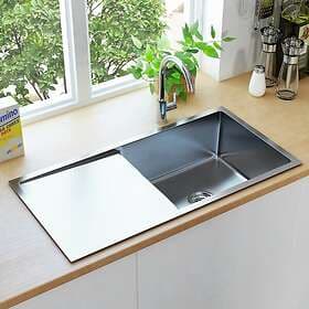 vidaXL Handgjord Kitchen Sink Stainless Steel 145080