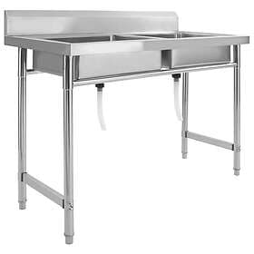 vidaXL Kitchen Sink with Double Bowl Stainless Steel