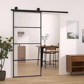 vidaXL Sliding Door med beslagset ESG glass och aluminium 90x205 cm 3152147