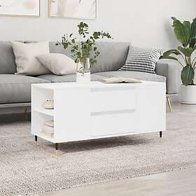 vidaXL Soffbord vit 102x44.5x50 cm konstruerat trä 830988