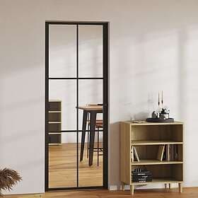 vidaXL Internal Door ESG-glass och aluminium 76x201.5 cm svart 151202