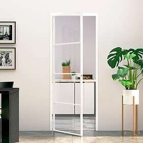 vidaXL Internal Door Slim 76x201.5 cm Tempered Glass Aluminium