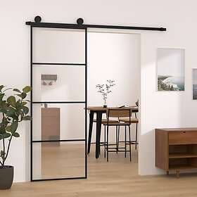 vidaXL Sliding Door med beslagset ESG glass och aluminium 76x205 cm 3152146