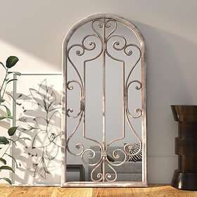 vidaXL Mirror sandfärgad 100x45 cm järn för inomhusbruk 3093543