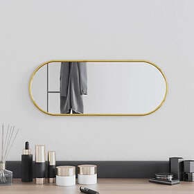 vidaXL Väggspegel guld 50x20 cm oval 348196