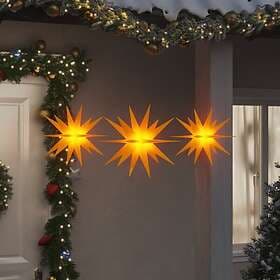 vidaXL 356198 Stars with LED Lighting 3 pcs Foldable
