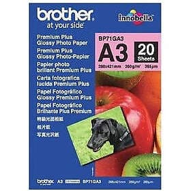 Brother Photo Paper Glossy BP71Ga3 260gsm - A3 20 Sheets