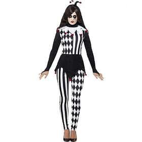 Smiffys Dark Female Jester Costume Fancy Dress For Women