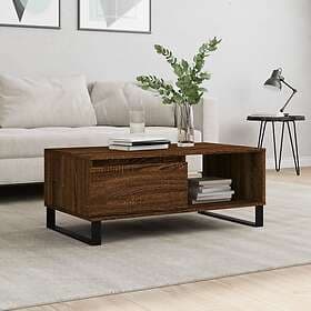 vidaXL Soffbord brun ek 90x50x36.5 cm konstruerat trä 830579