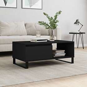 vidaXL Soffbord svart 90x50x36.5 cm konstruerat trä 830573