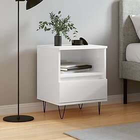 vidaXL Nightstand White High Gloss 40x35x50cm Constructed Wood 830624