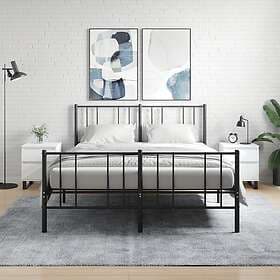 vidaXL Sängbord 2 st vit 40x35x50 cm konstruerat trä 830685
