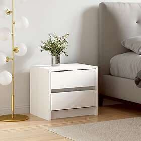 vidaXL Sängbord vit 40x31x35.5 cm massiv furu 836137