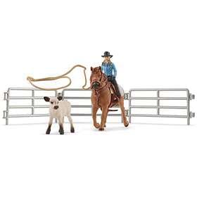 Schleich Cowgirl Team Roping Fun 42577