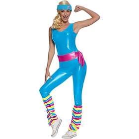 Rubies Barbie Women's Athletic Costume Jumpsuit with Warmers Belt and Headband