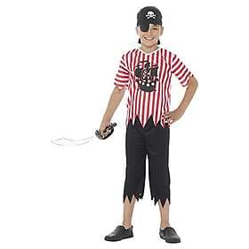 Smiffys Jovial Pirate Costume Boys with Top, Trousers, Scarf and Eye Patch