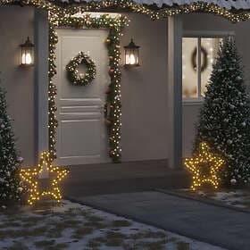 vidaXL Christmas Star with Ground Spike 80LEDs 60 cm