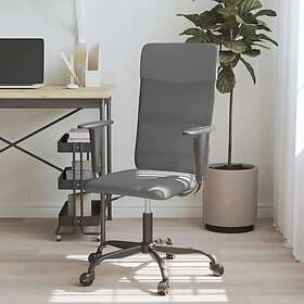 vidaXL Office Chair grå nättyg och konstläder 353014