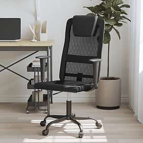 vidaXL Office Chair svart nättyg och konstläder 353019