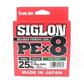 Sunline Siglon PE X8 Braid Dark Green 300m 0.209mm
