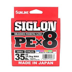 Sunline Siglon PE X8 Braid Multi Color 300m 0.242mm