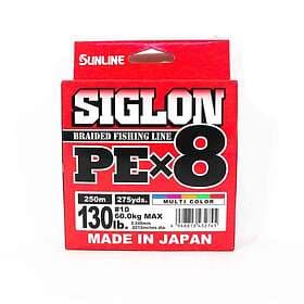 Sunline Siglon PE X8 Braid Multi Color 250m 0.54mm