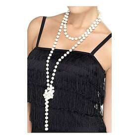 Smiffys Pearl Necklace White Flapper (Women)