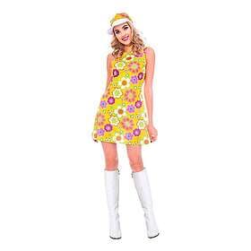 60-tals Flower Power Klänning Maskeraddräkt