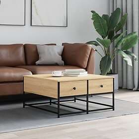 vidaXL Soffbord sonoma-ek 80x80x40 cm konstruerat trä 835355