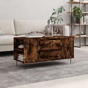 vidaXL Soffbord rökfärgad ek 102x44.5x50 cm konstruerat trä 831001