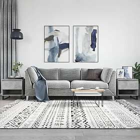 vidaXL Sidobord 2 st betonggrå 50x46x50 cm konstruerat trä 830933