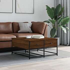 vidaXL Soffbord brun ek 80x80x40 cm konstruerat trä 835358